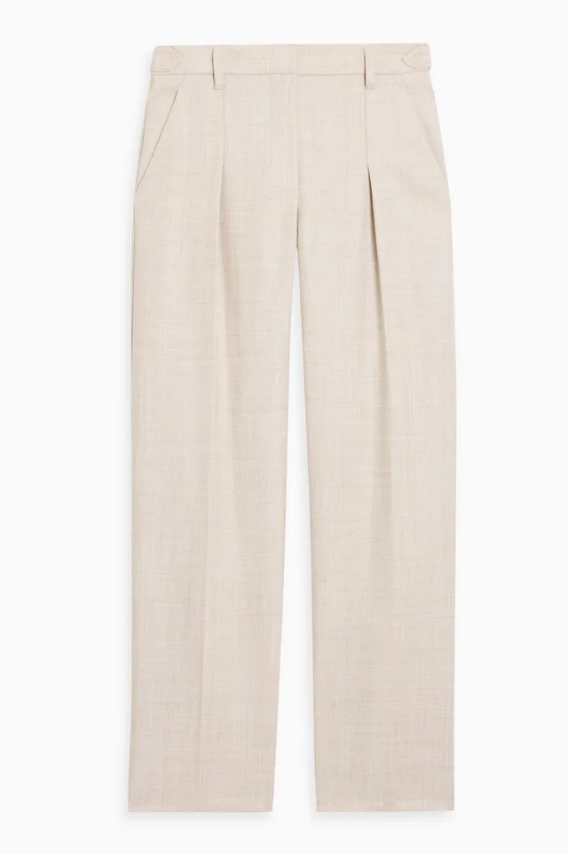 Brunello Cucinelli Pleated Virgin Wool Straight-Leg Pants from THE OUTNET, photo 1 of 1