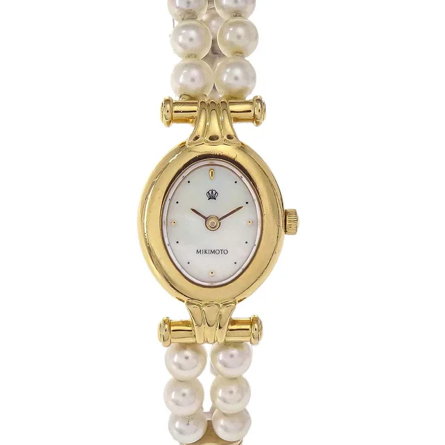 Mikimoto JAL Pearl Quartz Watch SS from AMORE Vintage Tokyo