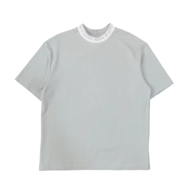 Acne Studios Logo Collar T-Shirt “Pale Grey” Xxs in gray Nylon from Poshmark