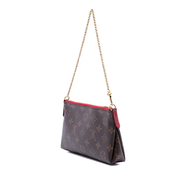 Brown Louis Vuitton Monogram Pallas Clutch Satchel in Brown Coated canvas from Designer Revival, photo 2 of 2