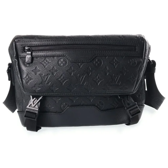 Louis Vuitton Monogram Empreinte Messenger Voyage PM Shoulder Bag Black Leather in Black Leather from The Reluxe