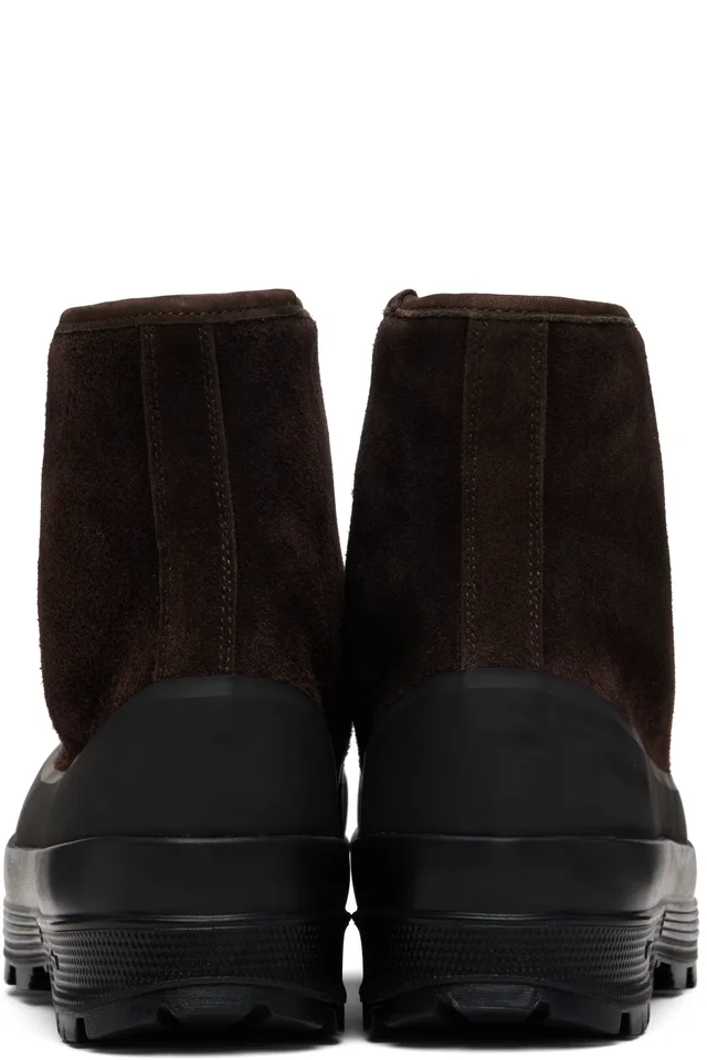 Diemme Brown Badia Shearling Boots, photo 2 of 4 from SSENSE