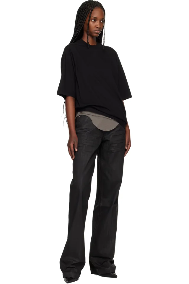 Rick Owens DRKSHDW Black Temple Jumbo SS T-shirt, photo 5 of 5 from SSENSE