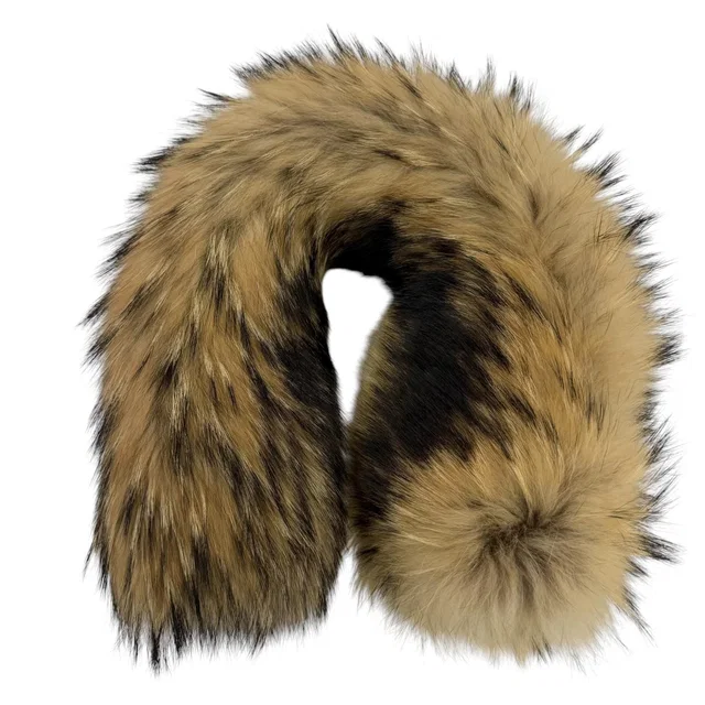 Hermès Raccoon Fur Tippet Fur Shawl Brown Scarf in Brown from The Reluxe