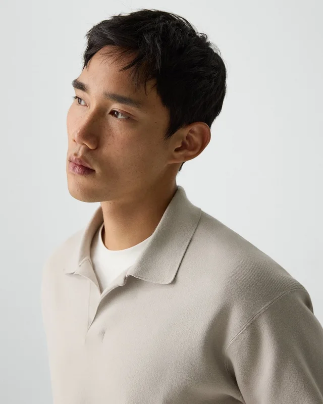 Theory Open Collar Sweater in Light Bilen, photo 5 of 7 from Theory