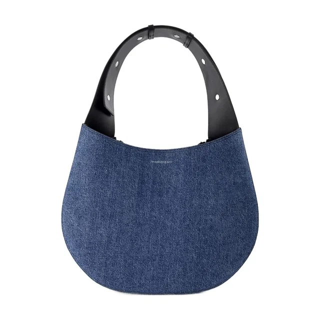 Alexander McQueen Skull Hobo Bag — Blue Canvas in Blue Canvas from HEWI