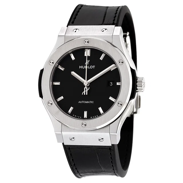 Hublot Classic Fusion Automatic Black Dial Mens Watch 542.NX.1171.LR in black|gray Crocodile from Jomashop.com