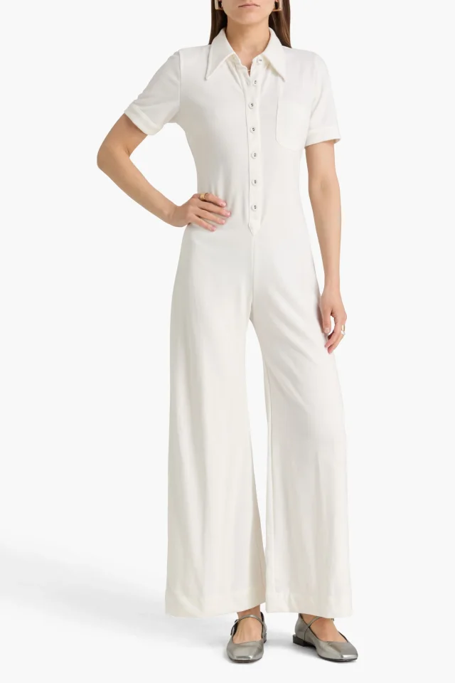 Suzie Kondi Stretch-Ponte Jumpsuit in Off White, photo 2 of 4 from THE OUTNET