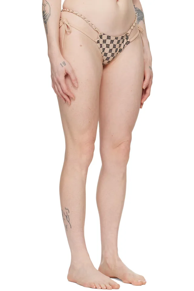 MISBHV SSENSE Exclusive Beige Monogram Bikini Bottom, photo 2 of 4 from SSENSE