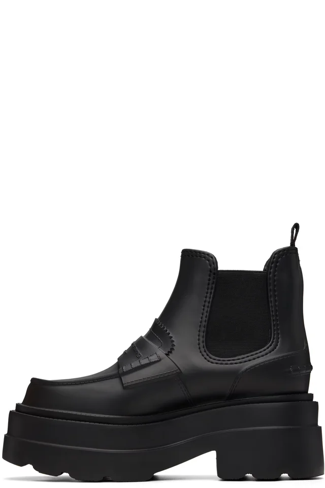Alexander Wang Black Carter Platform Rain Boots, photo 3 of 5 from SSENSE