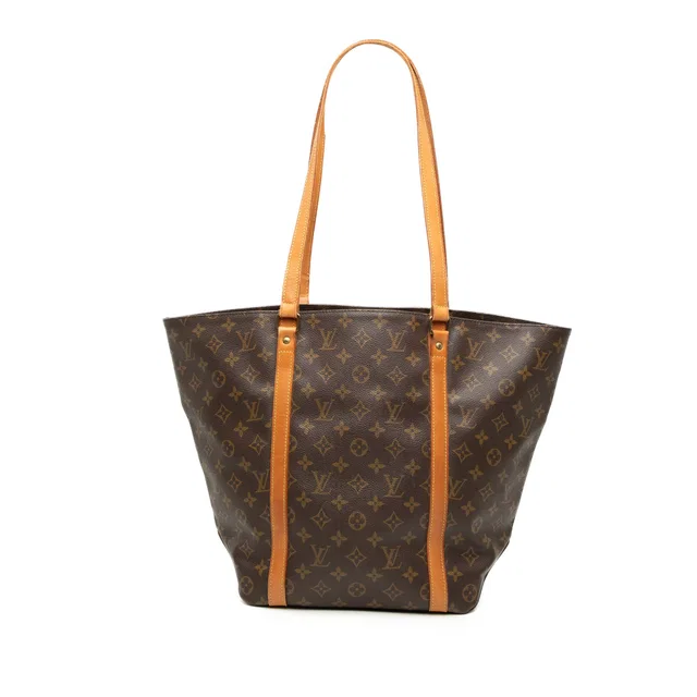 Brown Louis Vuitton Monogram Sac Shopping Tote Bag in Brown Coated canvas from Designer Revival