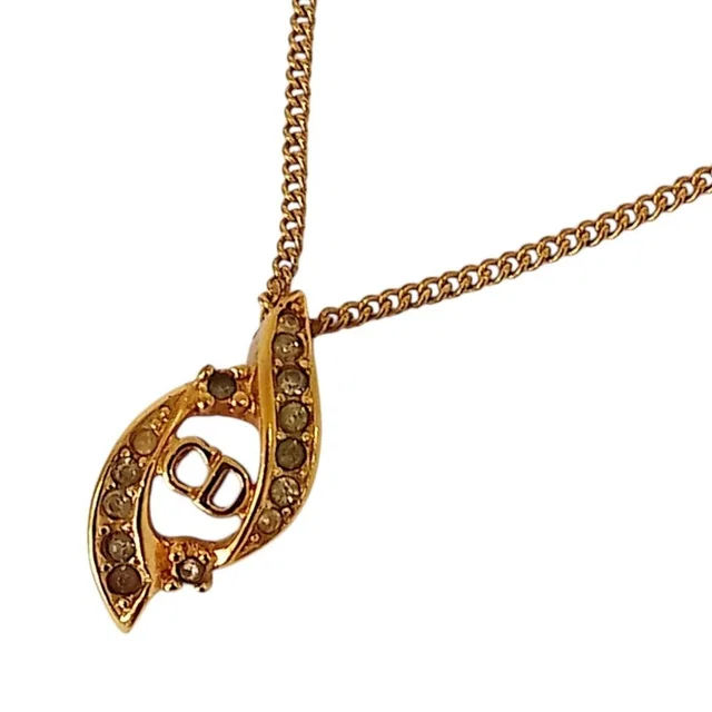 Dior Vintage Gold Necklace in green from Poshmark