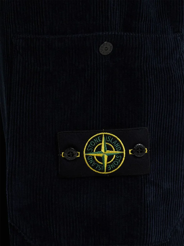 Stone Island Straight Trousers with Applied Pocket in 0% Cotton, photo 4 of 4 from LUISAVIAROMA