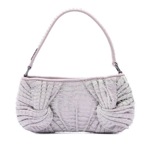Purple Burberry Prorsum Leather Fringed Shoulder Bag in Purple Leather from Designer Revival