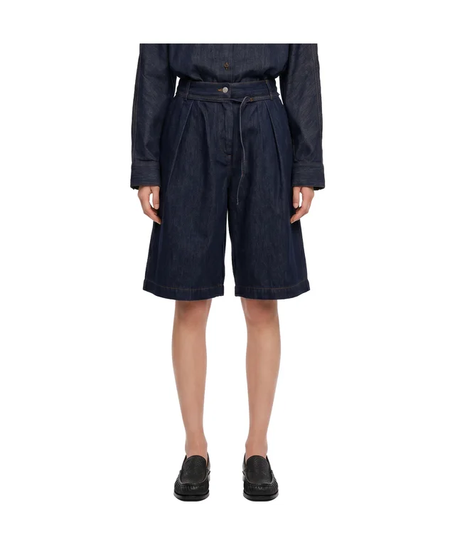 Dries Van Noten Belted Denim Shorts, photo 3 of 4 from SENSER