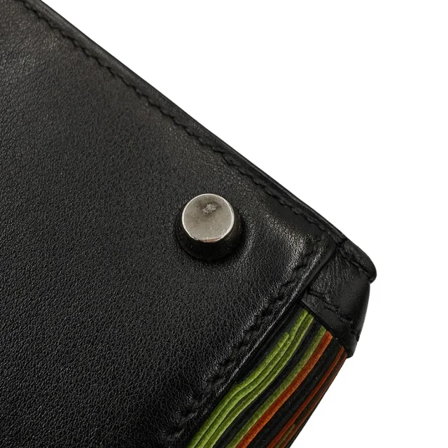 Hermès Kelly Sellier Black/Orange/Green Vibrato Gulliver Size 28 in Black from GALLERY RARE, photo 12 of 21