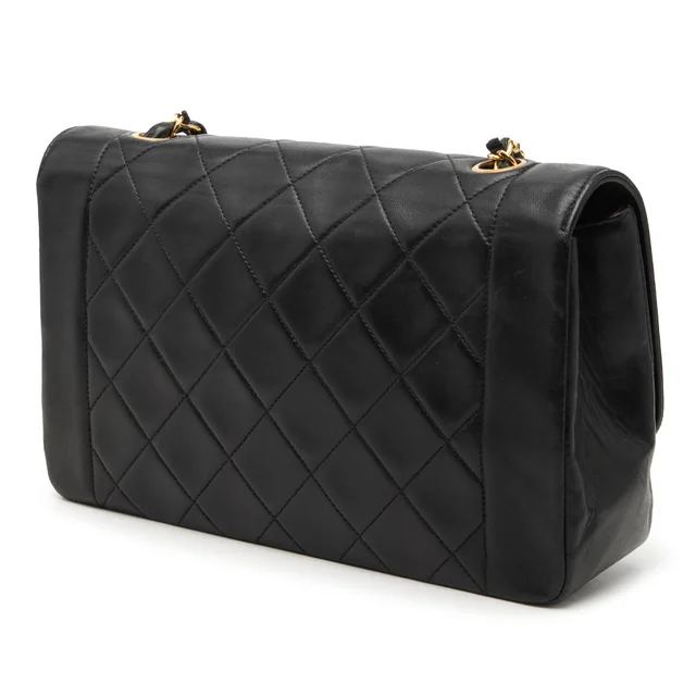 Black Chanel Medium Lambskin Diana Full Flap Crossbody Bag in Black Lambskin from Designer Revival, photo 2 of 2