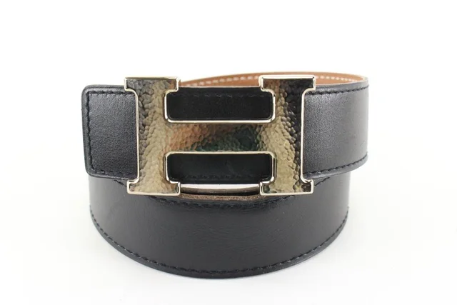 Hermès 32mm Martelee Reversible H Logo Belt Hammered Buckle from Bagriculture
