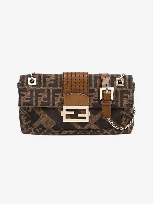 Fendi Brown Zucca Baguette bag in Brown Canvas from Sign of the Times