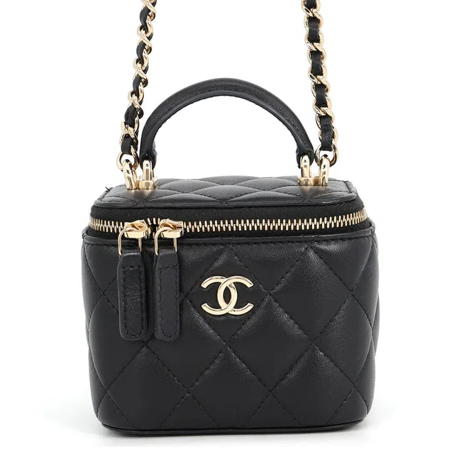 Chanel Matelasse Chain Vanity BlackAP2198 Lambskin Size Small in Lambskin from GALLERY RARE