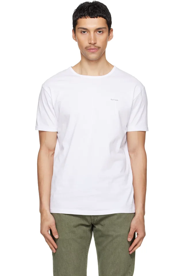 Paul Smith Five-Pack White Organic Cotton Logo Lounge T-shirts, image 1 of 1 from SSENSE