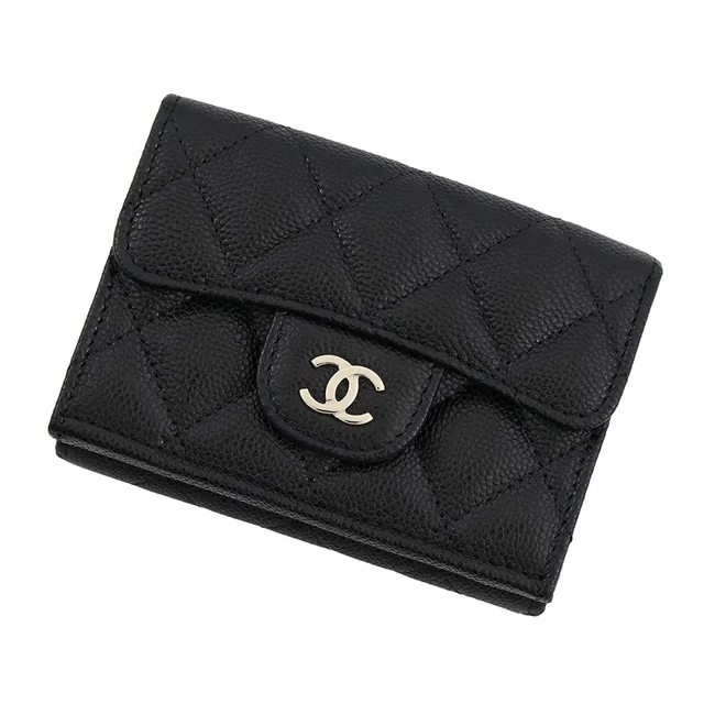 Chanel Matelasse Classic Small Flap Wallet BlackAP0230 Caviar Leather in Caviar leather from GALLERY RARE