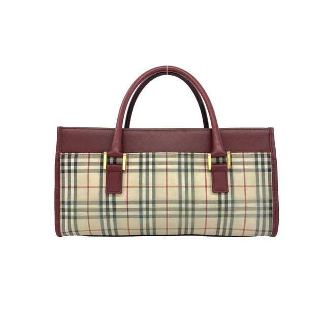Burberry Leather Canvas Handbag in Beige Canvas from LuxUness, photo 2 of 2