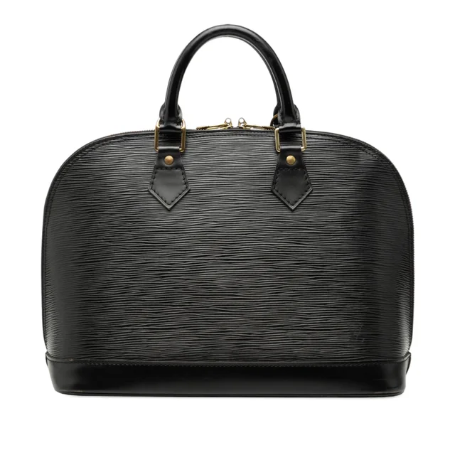 Black Louis Vuitton Epi Alma PM Handbag in Black Leather from Designer Revival