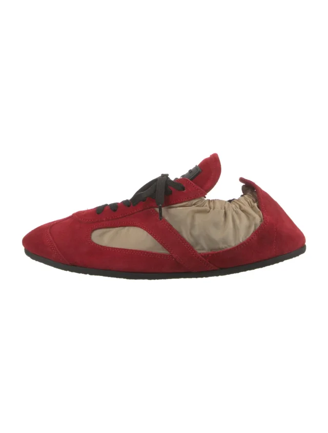 Proenza Schouler Suede Athletic Sneakers in red Suede from The RealReal