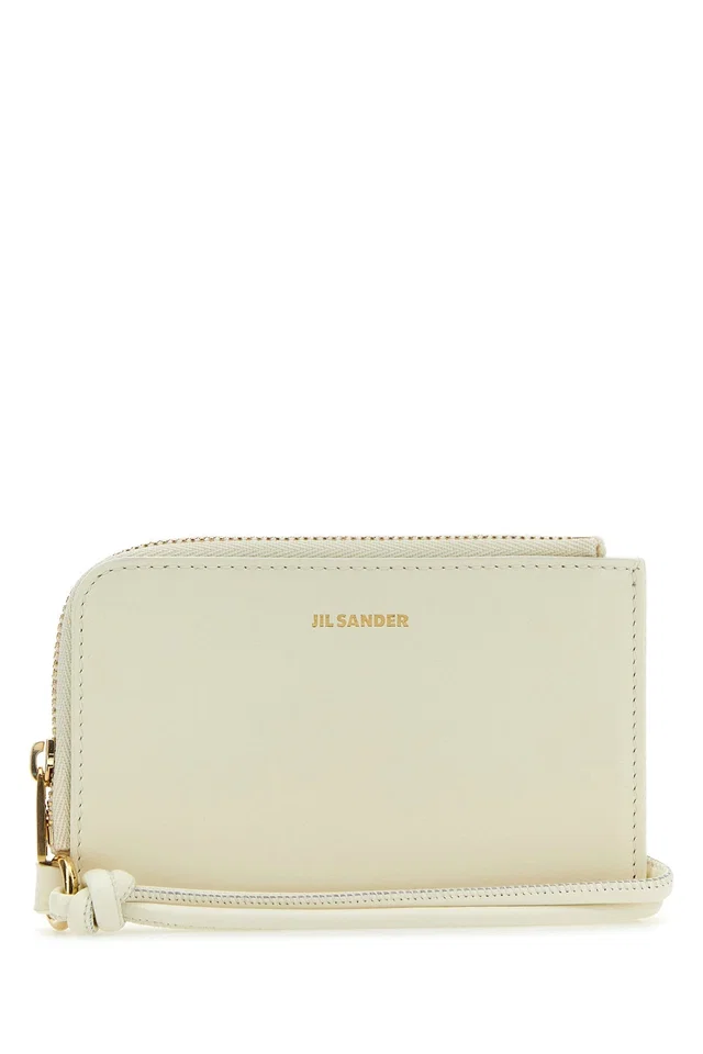 Jil Sander Metal Fibre Wallet — Beige in Beige Leather from HEWI