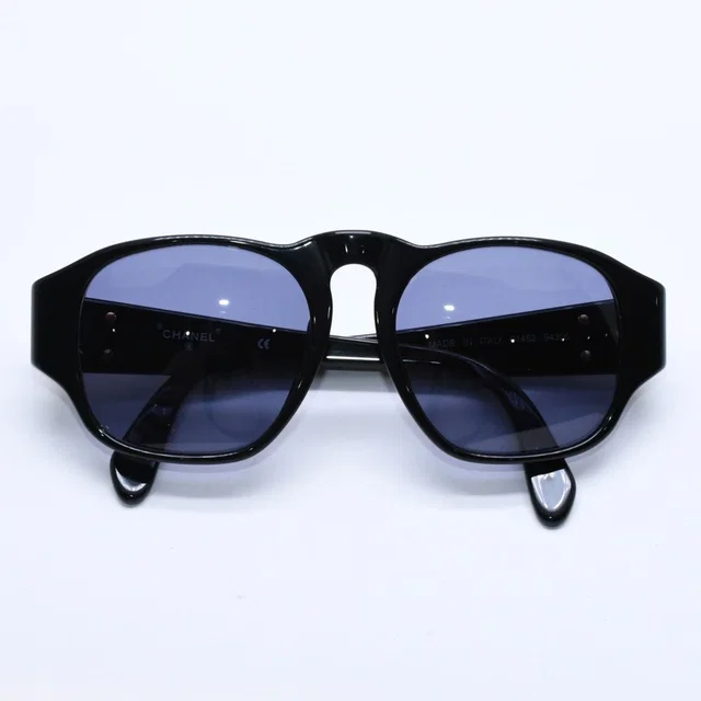 Chanel Sunglasses Eyewear CC Logo Acetate Black in Black from The Reluxe