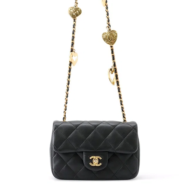 Chanel Matelasse Chain Shoulder Bag BlackAS3456 Lambskin Size Mini in Lambskin from GALLERY RARE