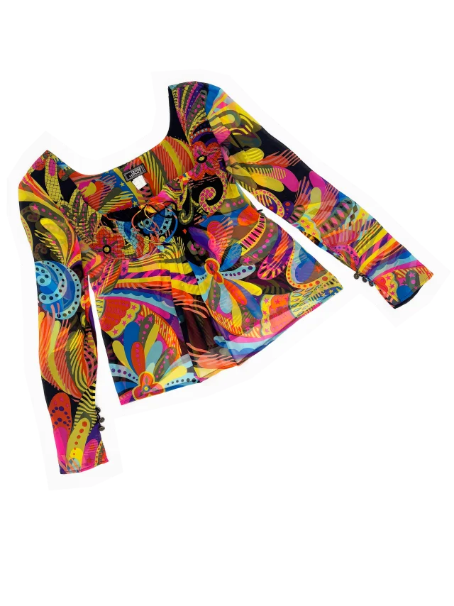 Versace F/W 2002 silk babydoll top from James Veloria