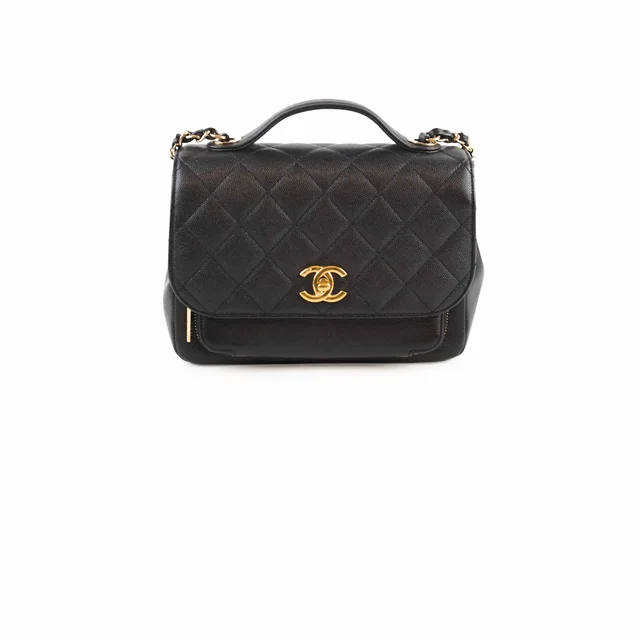 Chanel Small Business Affinity Black Caviar 25 Series in Black Caviar leather from The Purse Affair