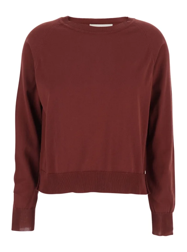 Jucca COTTON ROUND NECK PULL in Red, image 1 of 1 from Gaudenzi Boutique