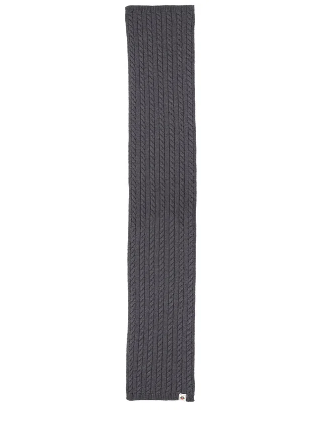 Bally Merino Wool Scarf — Gray Scarfs in Grey Wool from HEWI
