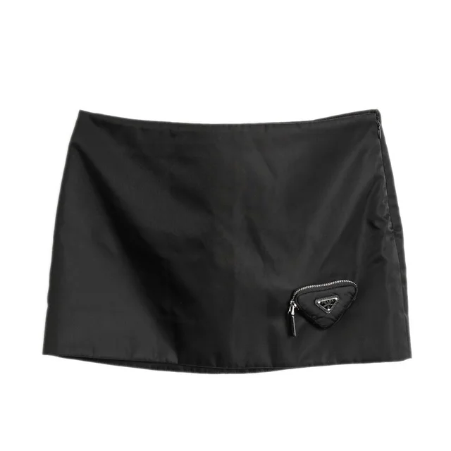 Prada Skirt Black in Black Nylon from The Reluxe