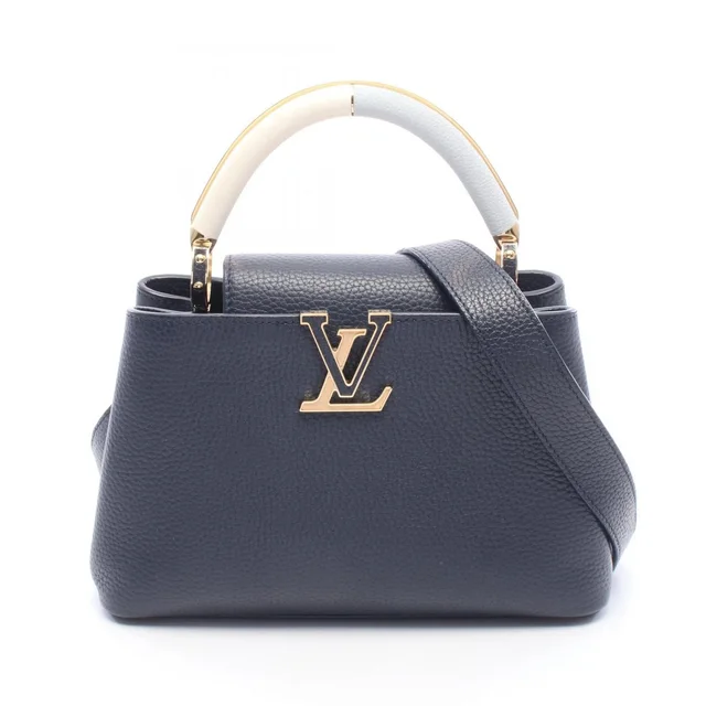 Louis Vuitton Handbag Capucines BB 2-Way Navy Leather in Navy Leather from The Reluxe