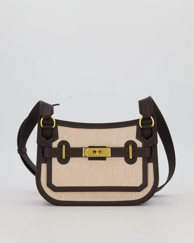 Hermès Mini Jypsiere Crossbody Bag in White Swift leather from Sellier