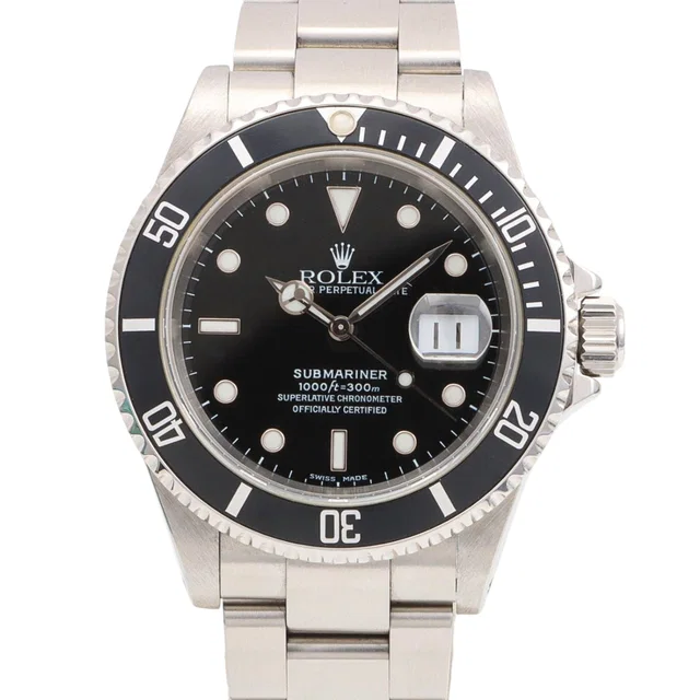 Rolex Made around 2001 Submariner Date 40mm 16610 Automatic Black in Black from VINTAGE QOO TOKYO