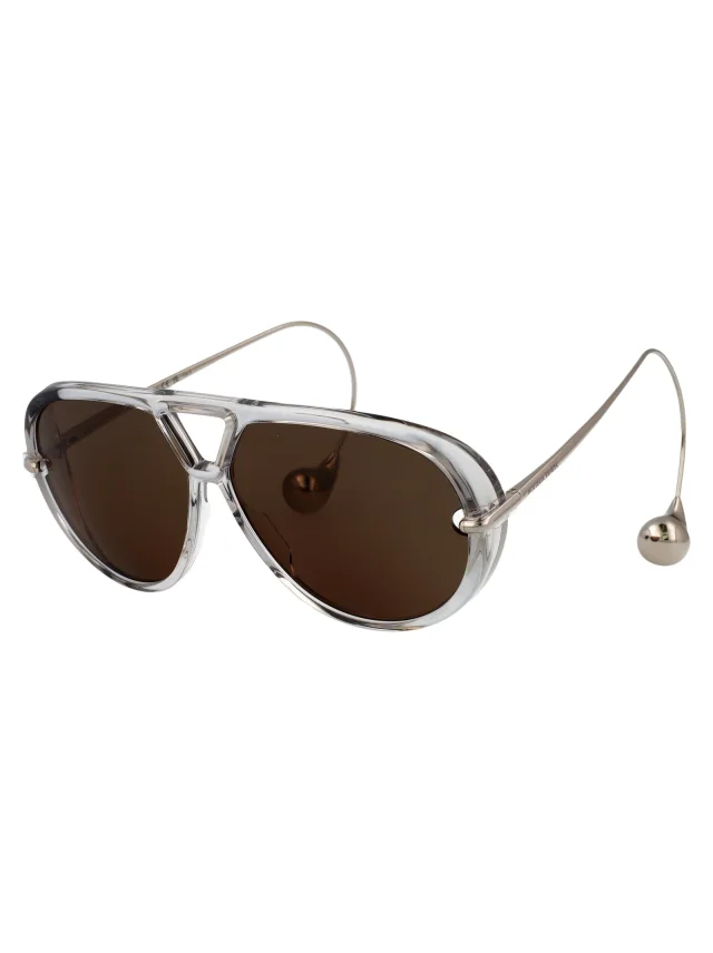 Bottega Veneta Bv1273s Sunglasses — Gray Metal in Grey from HEWI, photo 2 of 3