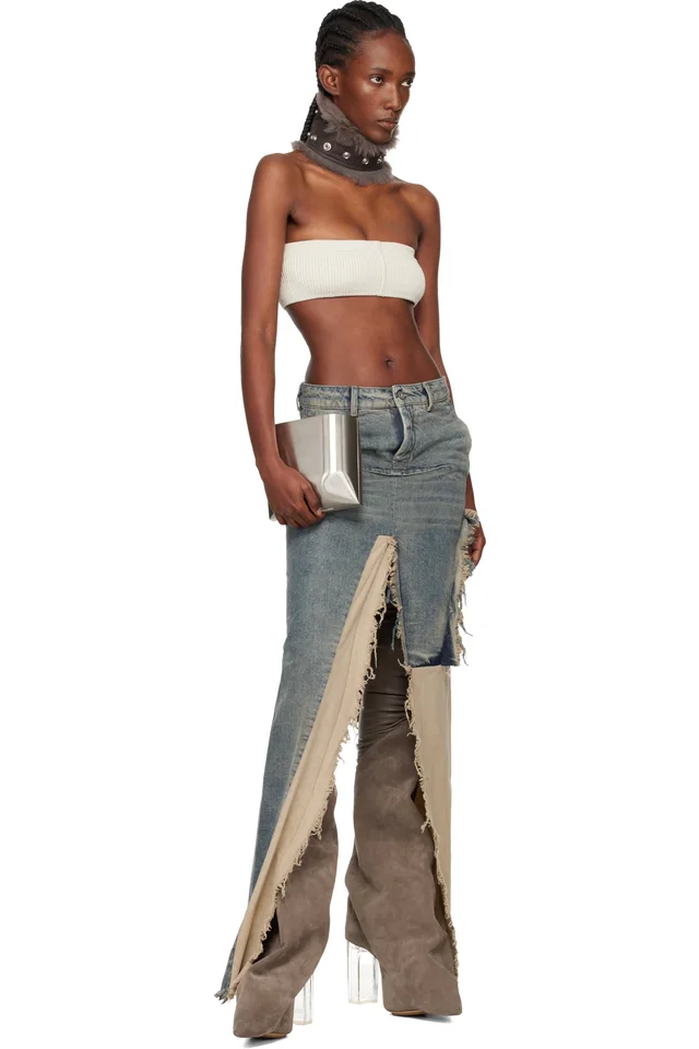 Rick Owens Off-White Concordians Slim Bandeau Top, photo 4 of 4 from SSENSE