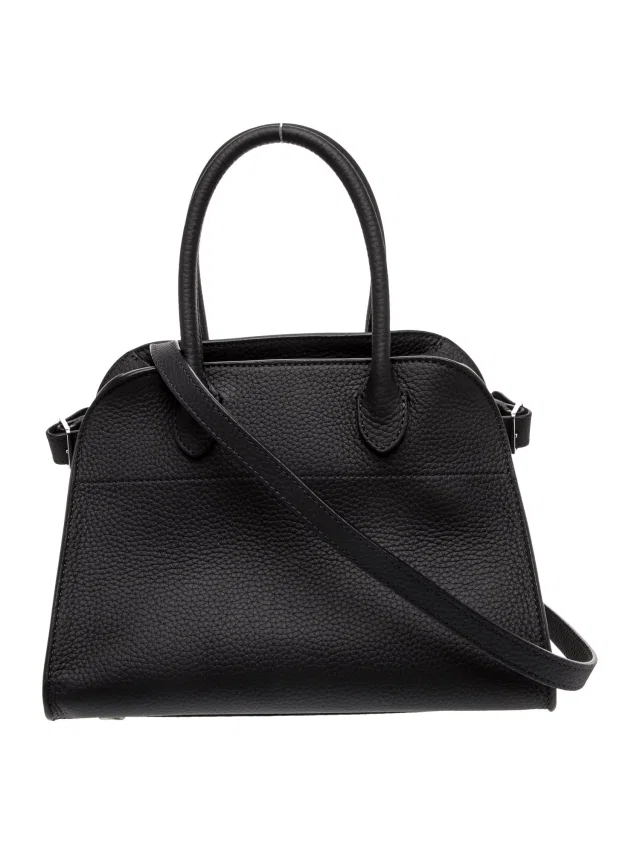 The Row Top Handle Other bag in black Canvas from The RealReal