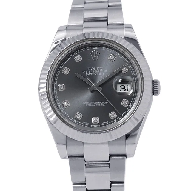 Rolex Datejust W41mm Stainless Steel K18WG Gray Dial116334G in Grey from GALLERY RARE