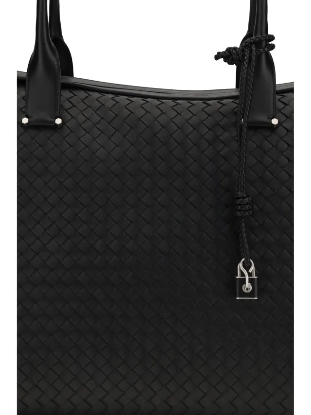 Bottega Veneta Duffels Shoulder Bag — Black Lamb Leather in Black Lambskin from HEWI