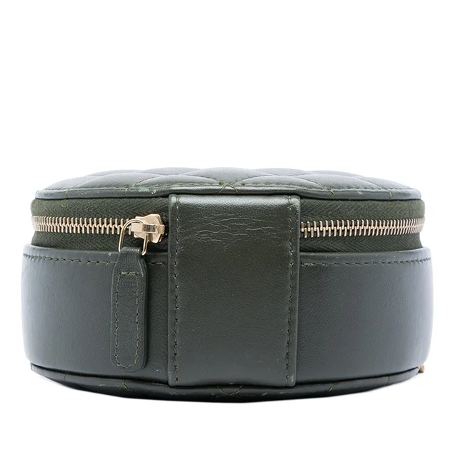 Green Chanel CC Quilted Lambskin Round Clutch with Chain Crossbody Bag in Green Lambskin from Designer Revival, photo 2 of 2