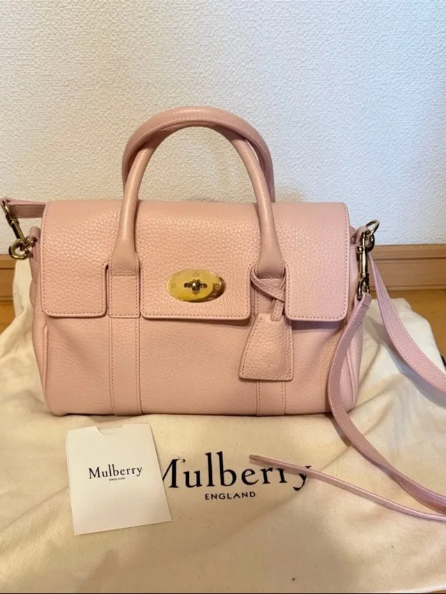 Mulberry Leather Satchel With Gold Hardware in pink Leather from Poshmark
