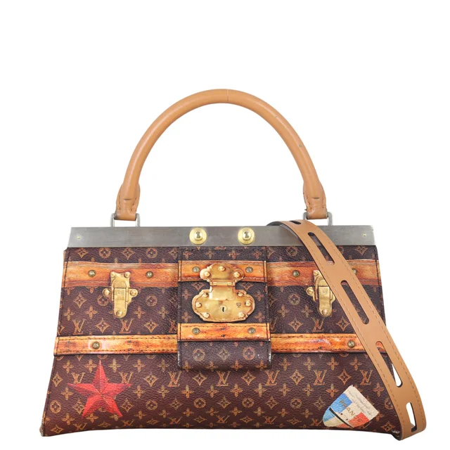 Louis Vuitton Time Trunk Crown Frame Bag Monogram Transformed in Calfskin from Luxe.It.Fwd