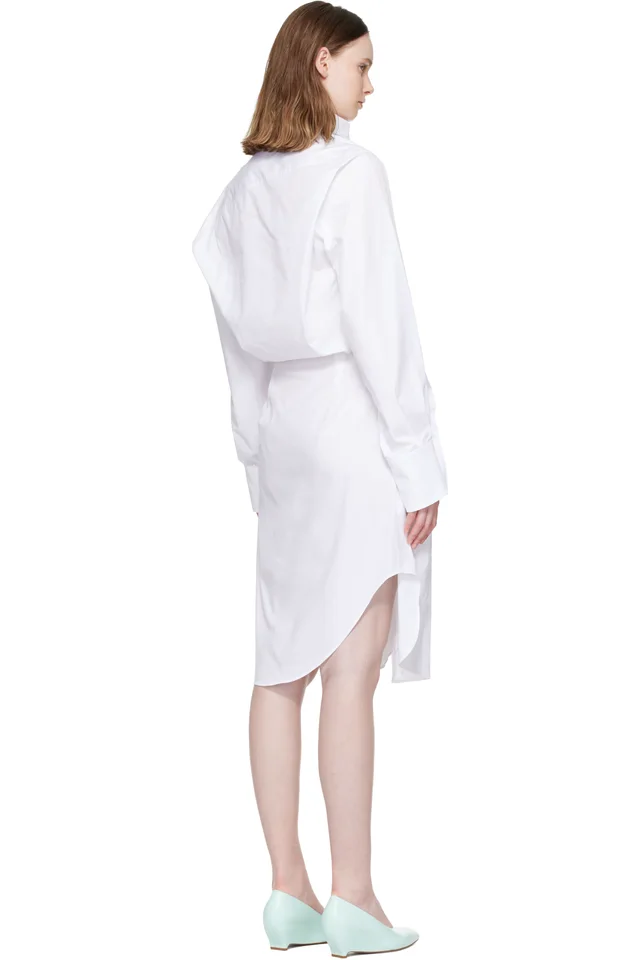 Vivienne Westwood White Drunken Shirt Midi Dress, photo 3 of 4 from SSENSE