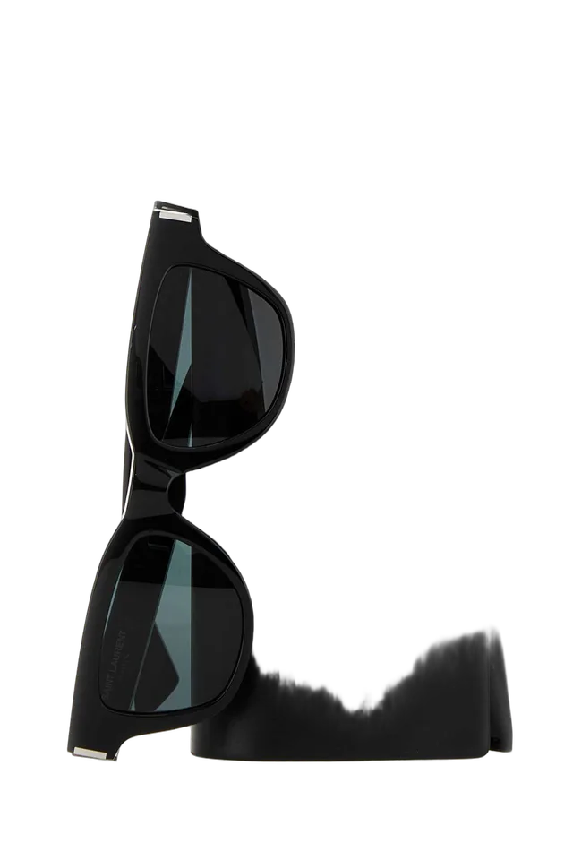 Saint Laurent 822251y9967 Acetate Cat-Eye Sunglasses — Black Exterior in Black from HEWI, photo 2 of 2